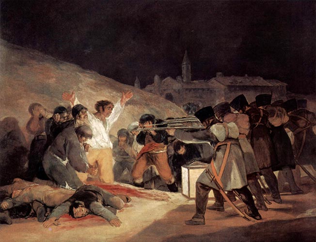 Франсиско Гойя. Расстрел мадридских повстанцев в ночь на 3 мая 1808 года.