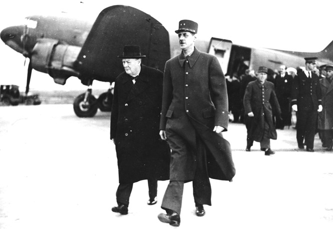 Шарль де Голль и Винстон Черчиль, 1944 г. Источник: bridgemanart.com