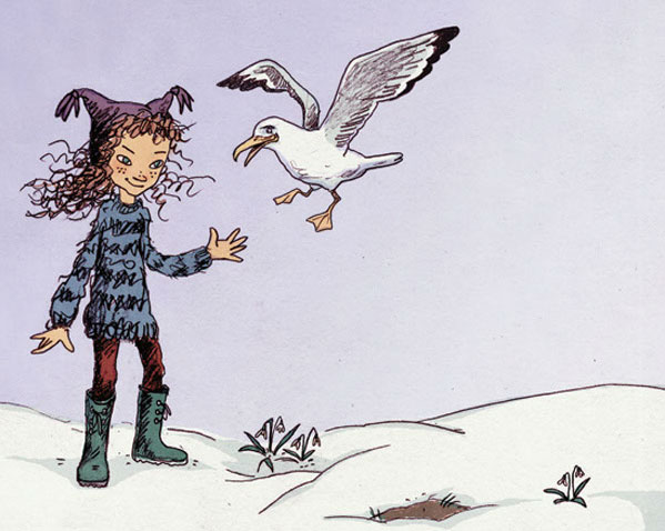 Иллюстрация к норвежкому изданию книги Марии Парр "Тоня Глиммердал"