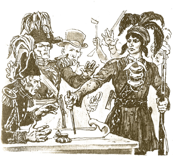 Оцеола порывает договор с «белыми» (иллюстрация из кникги)