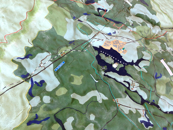 Макет территории Валдайского национального парка в Визит-центре парка