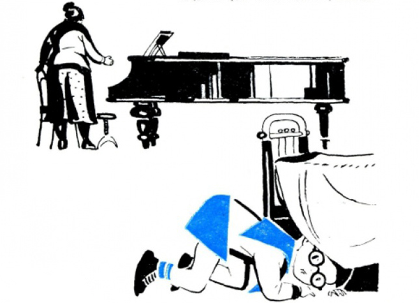 Иллюстрация к рассказу А. Раскина "Как папа учился музыке"